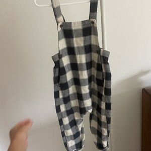 H&M Black and White Footies One Piece with Adjustable Straps